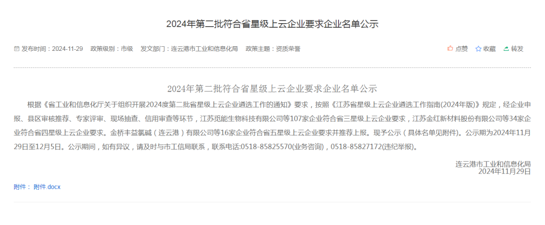 喜報！【騰越科技】獲評江蘇省“五星級上云企業(yè)”名單